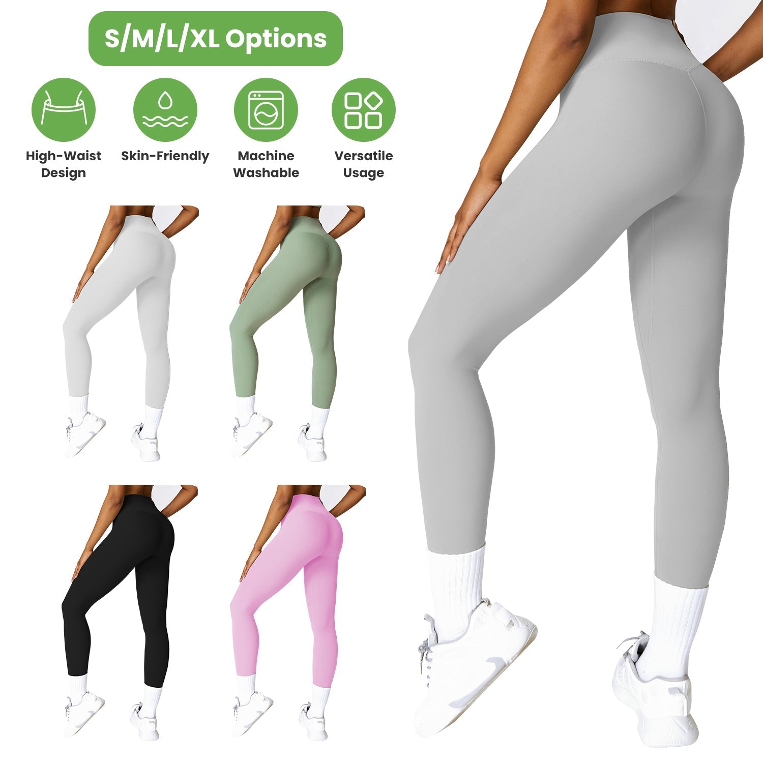 Women's High Waist Leggings with Tummy Control