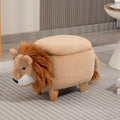 Luke the Lion Storage Ottoman with Hidden Storage - Faux Fur