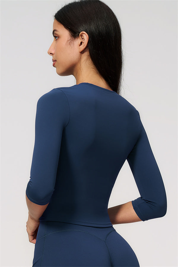 The Natalia Half-Sleeve Top Leggings 2-Piece Set