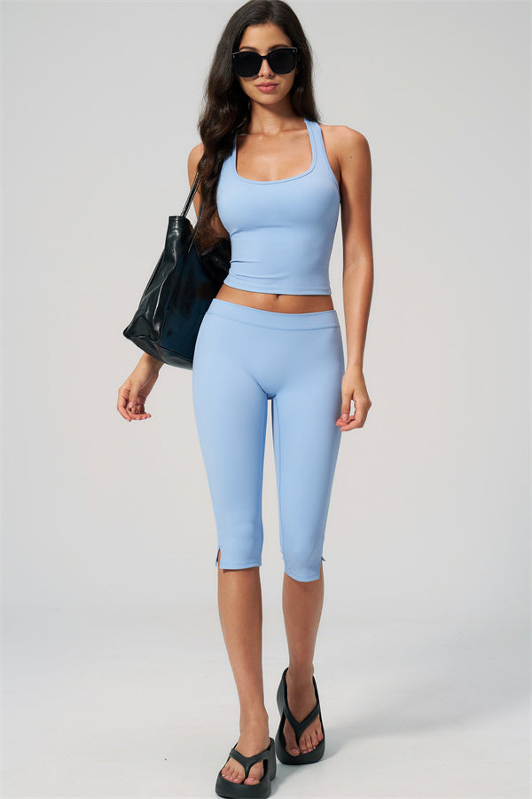 The Revive Crop Top Capri Leggings 2-Piece Set