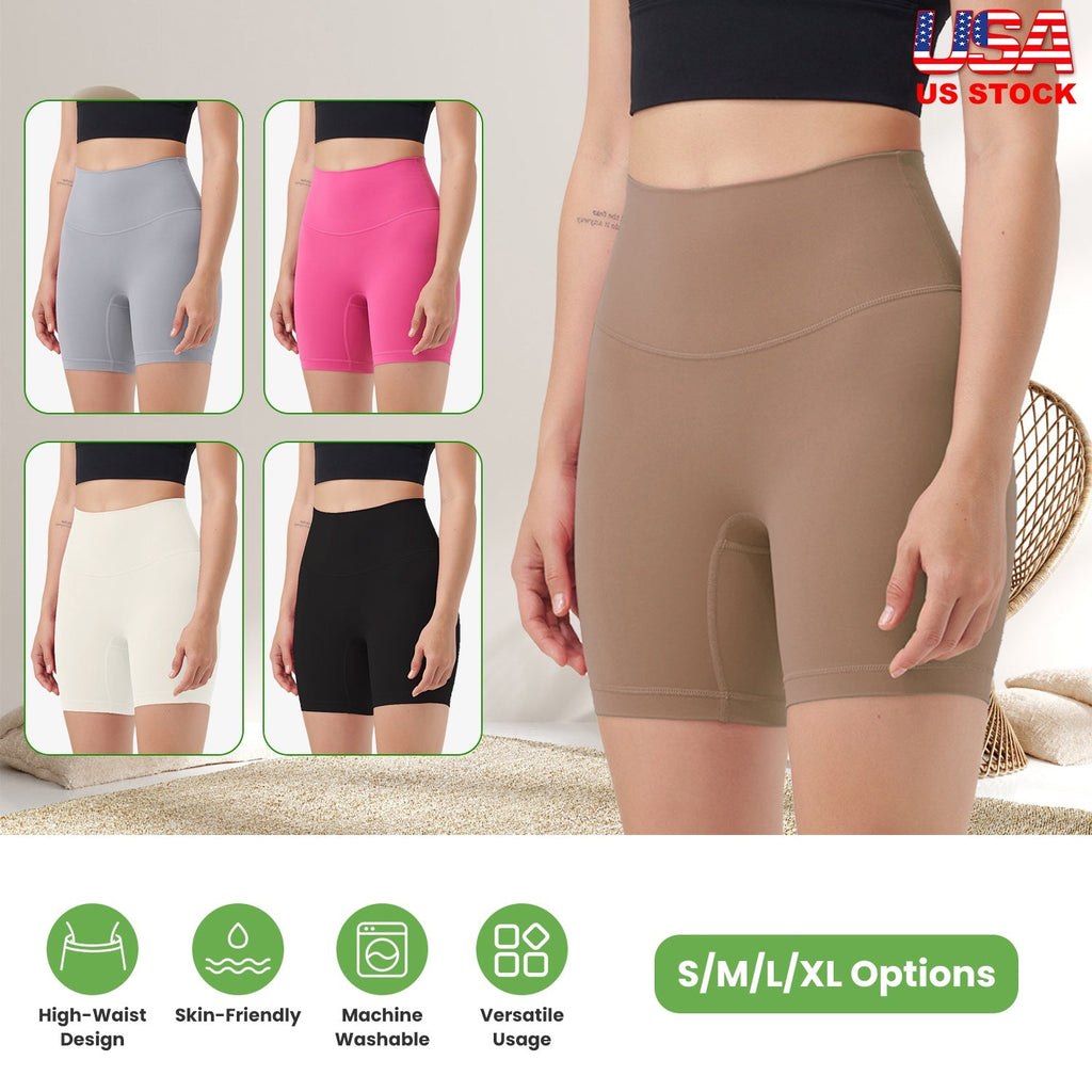 High-Waist Biker Shorts with Tummy Control for Workouts