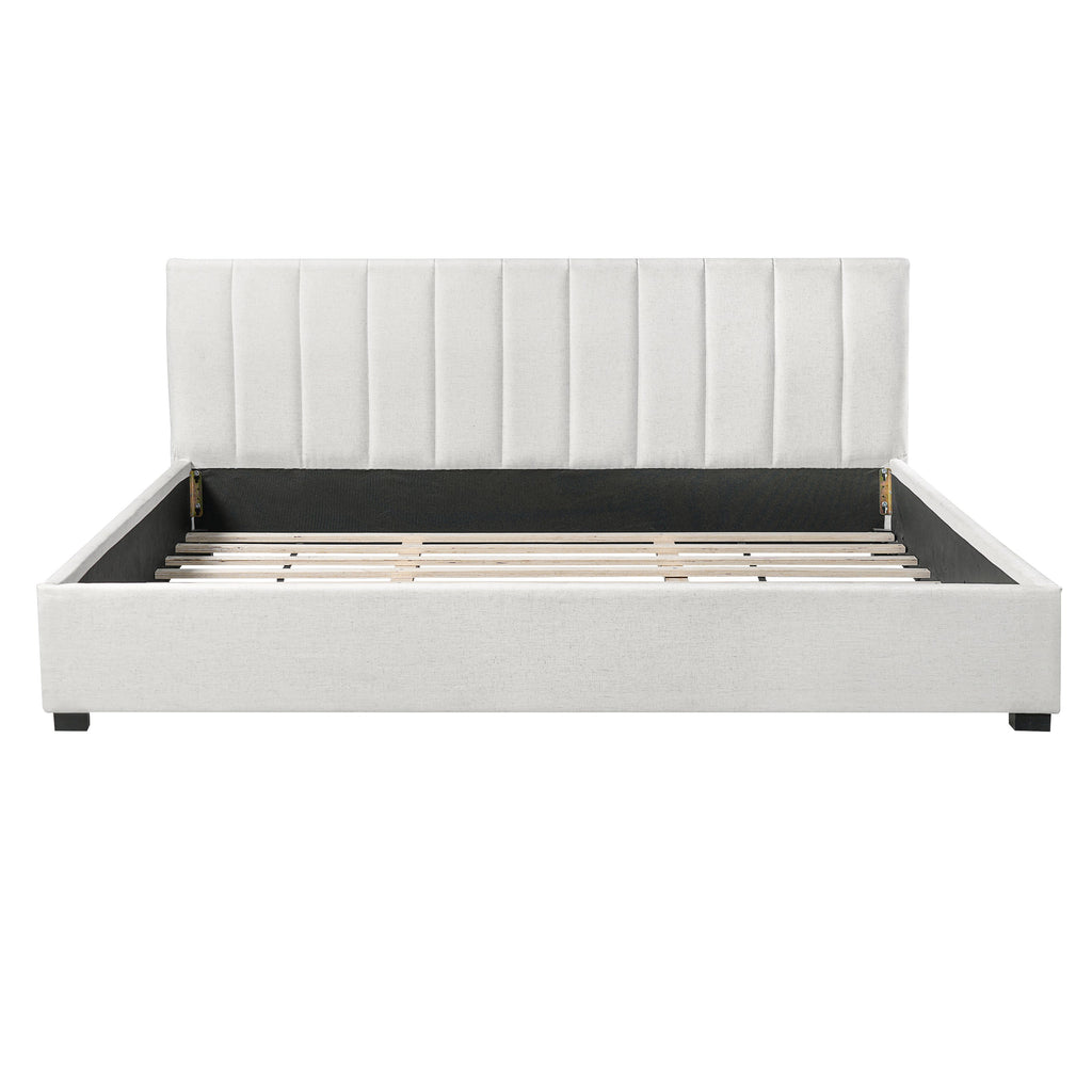King Size Upholstered Bed Frame With