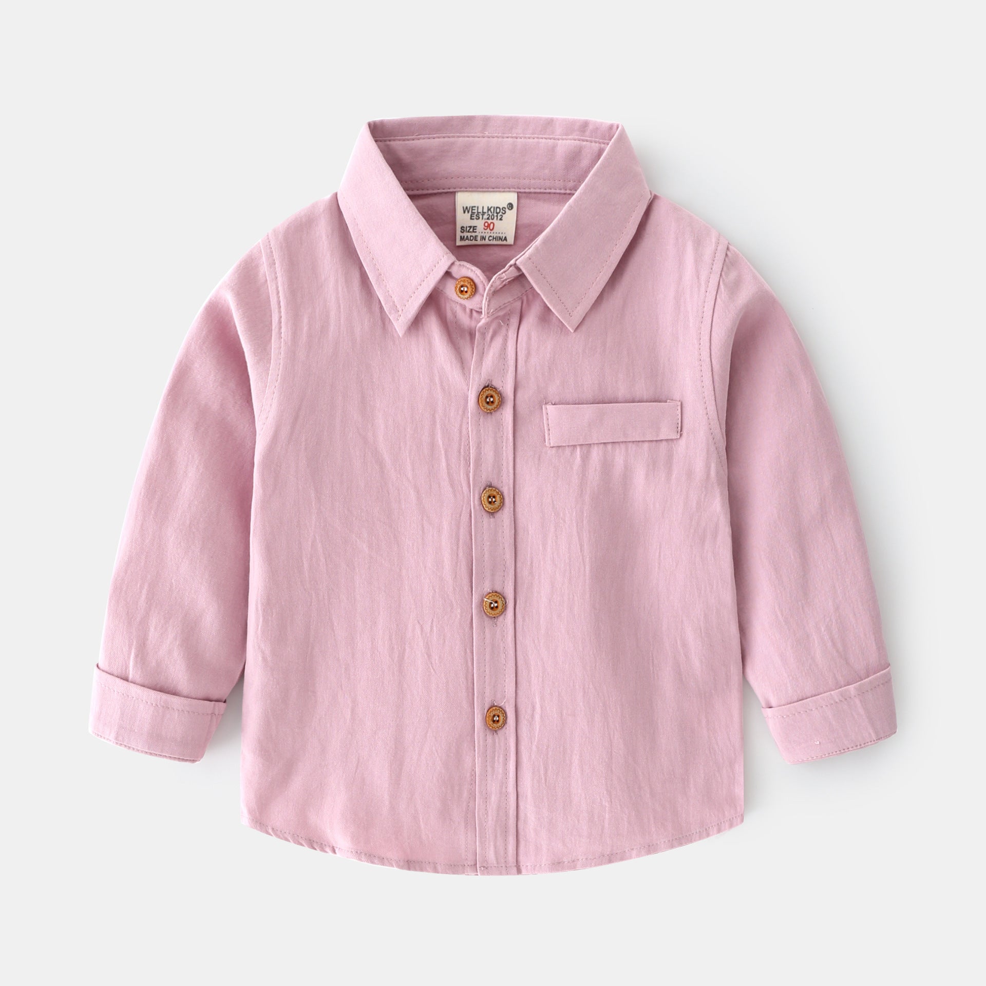 Fashion Personality New Solid Color Boys' Shirt