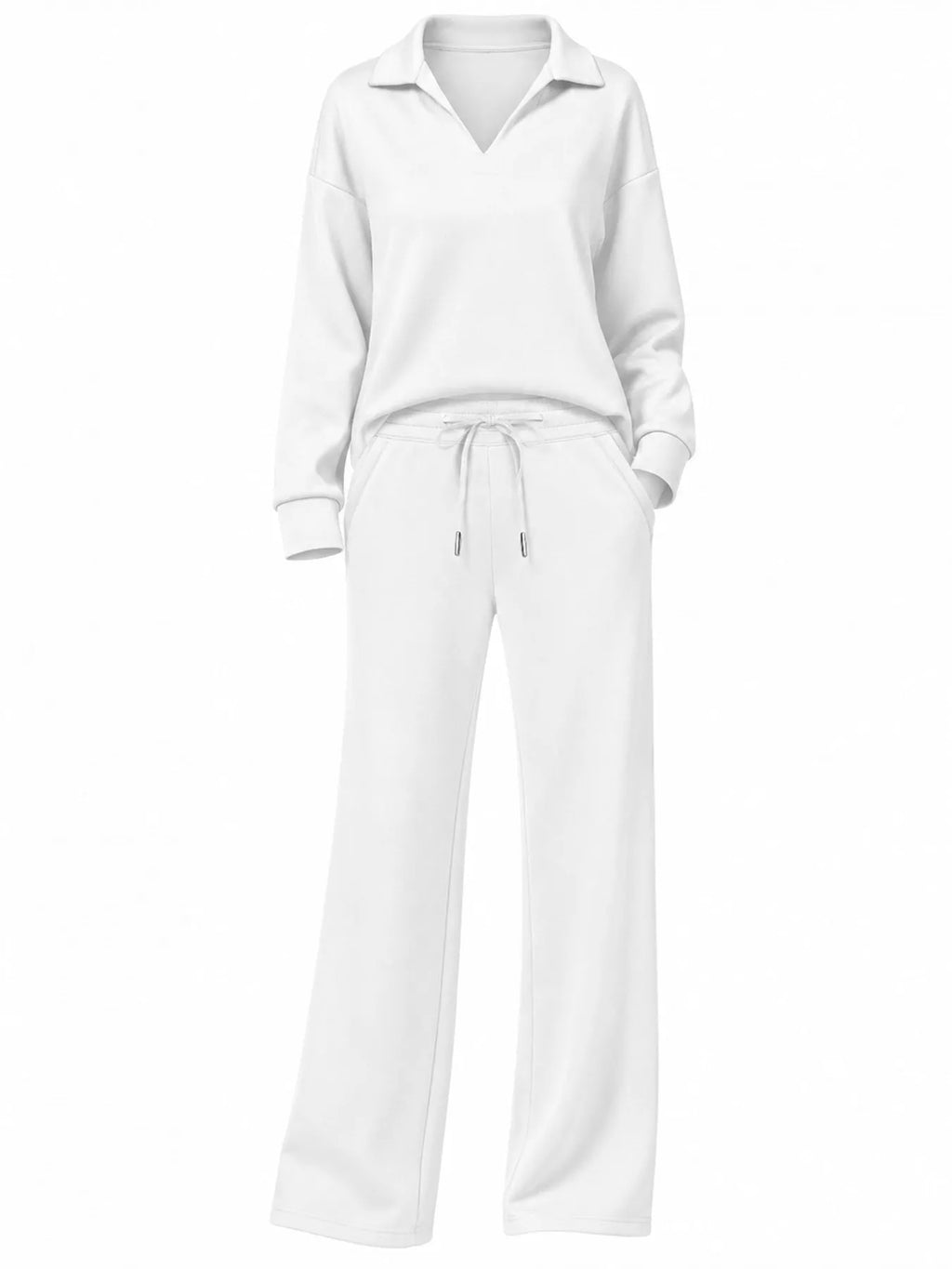 Dropped Shoulder Top and Pants Set