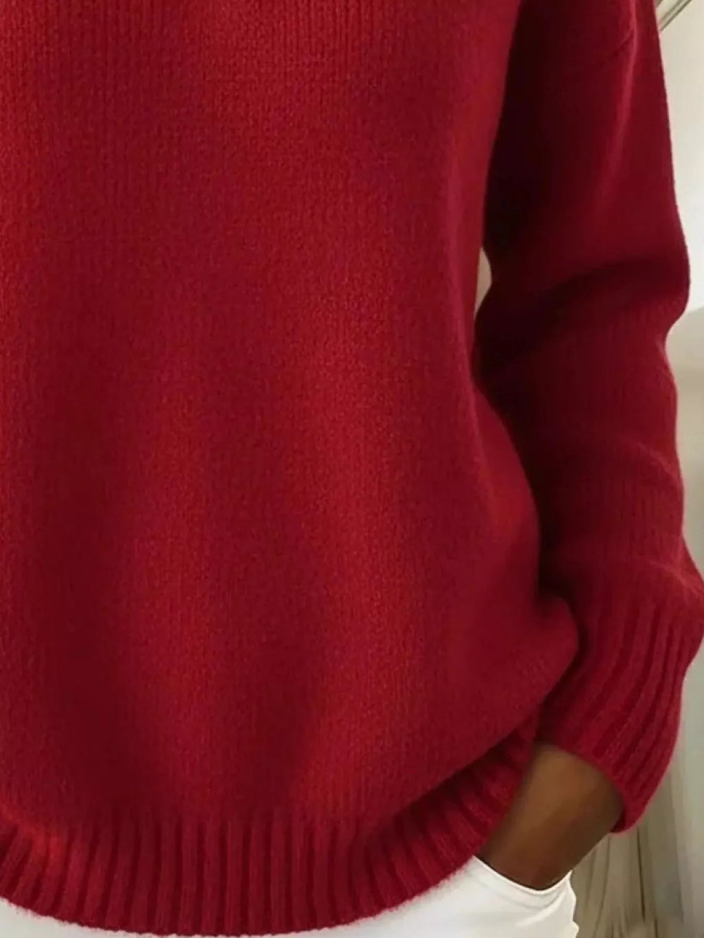 Full Size Button Detail Dropped Shoulder Sweater Plus Size