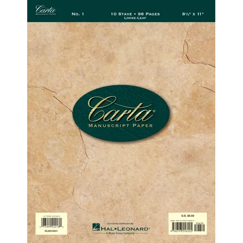 Carta Manuscript Paper No. 1 - Basic - Paperback