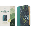 NLT Life Application Study Bible, Third Edition, Large Print (Leatherlike, Meadow Teal, Red Letter) - Imitation Leather