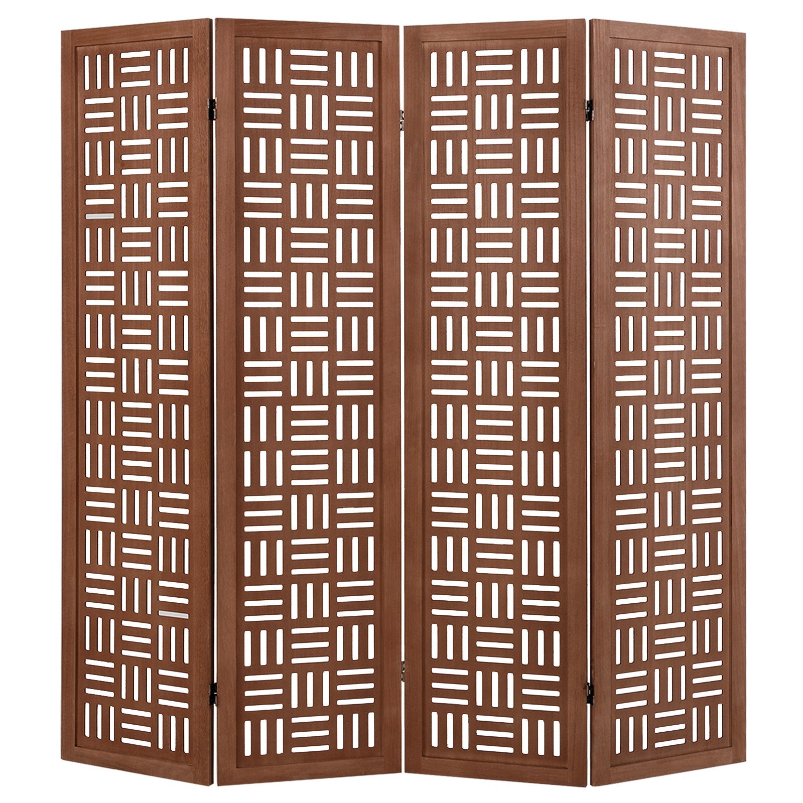 4-Panel Solid Wood Room Divider Folding Partition Stand