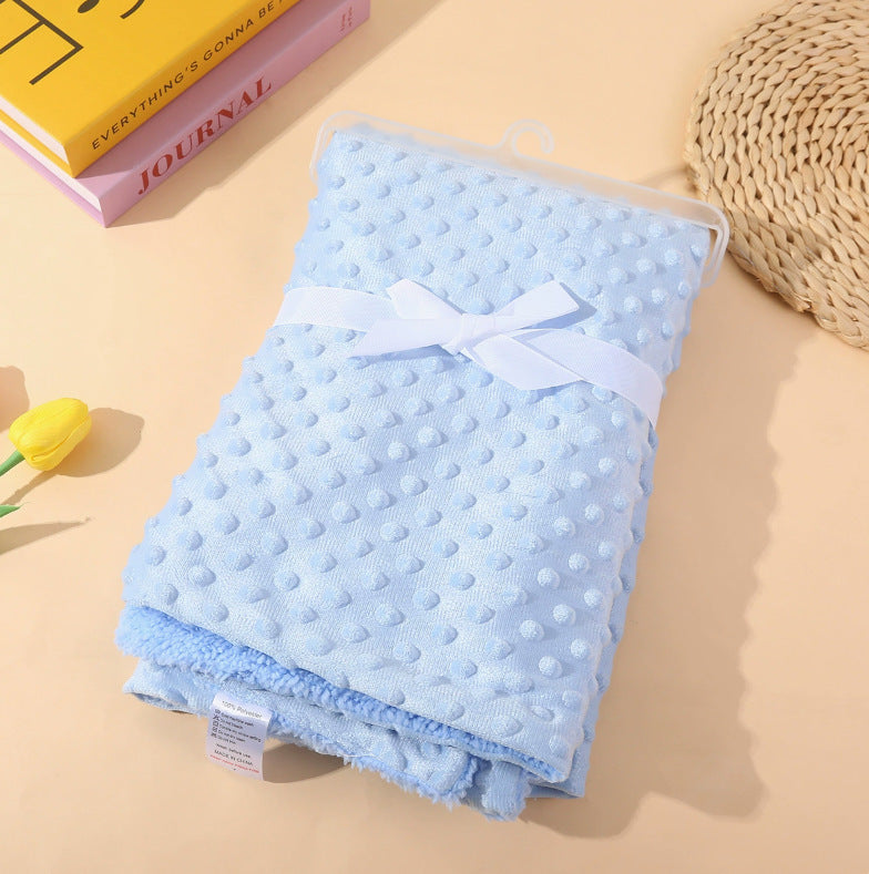 Soft Double-layered Thermal Blanket Textured Puffed Surface