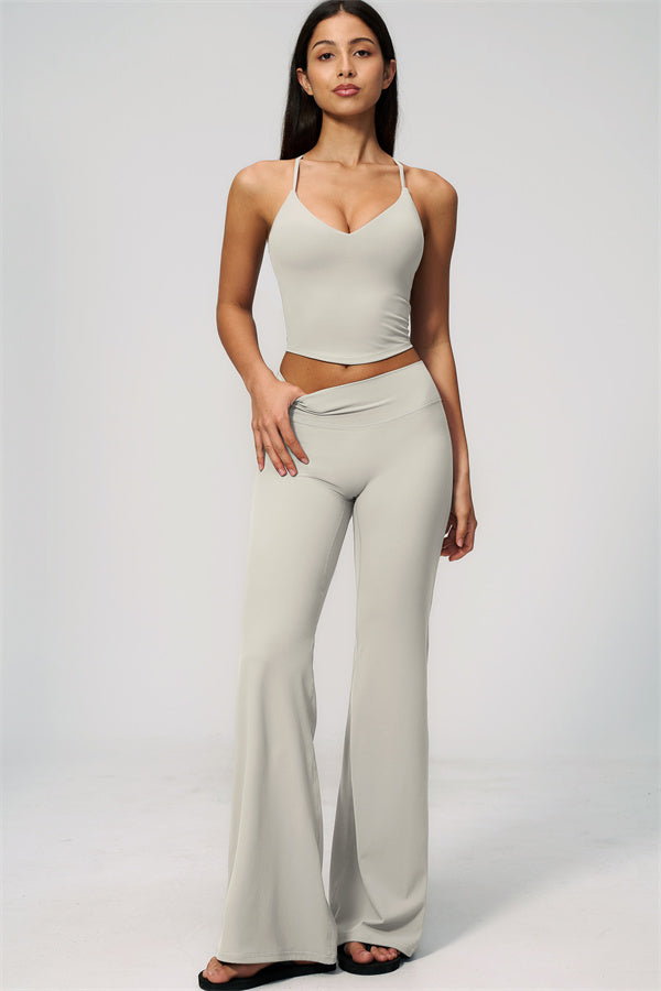 The Zura Tank Top Flared Leggings 2-Piece Set