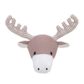 NoJo Brown and White Moose Plush Head Wall Decor