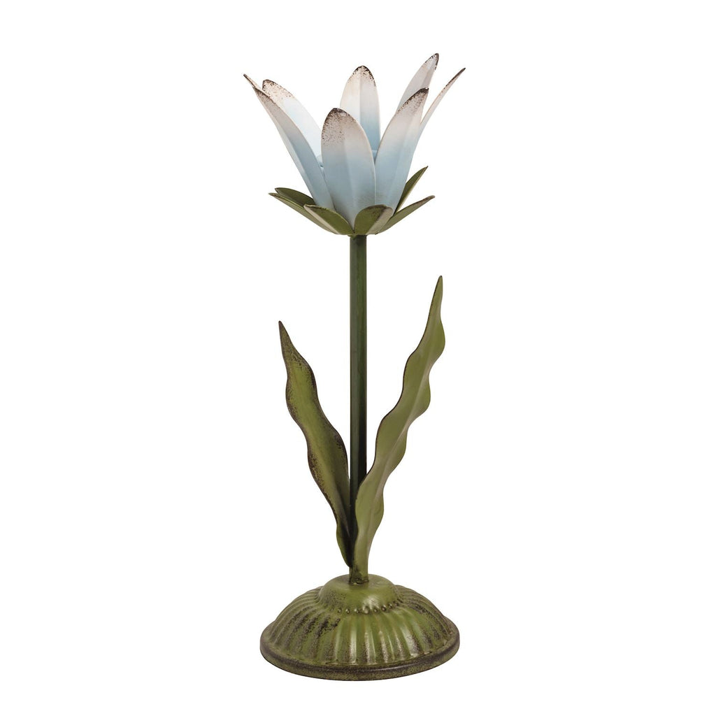 Metal Flower Taper Candle Holder