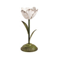 Metal Flower Taper Candle Holder