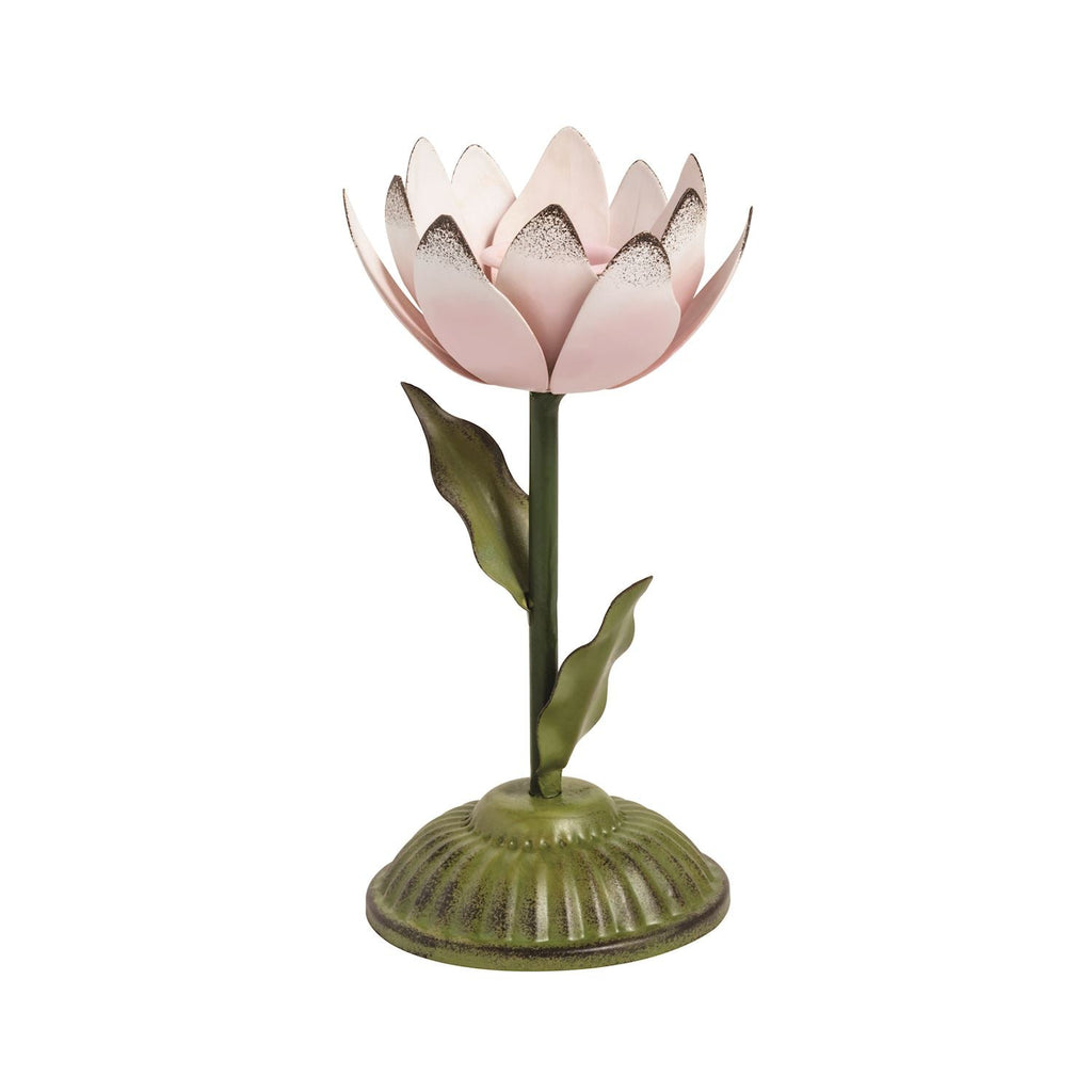 Metal Flower Taper Candle Holder