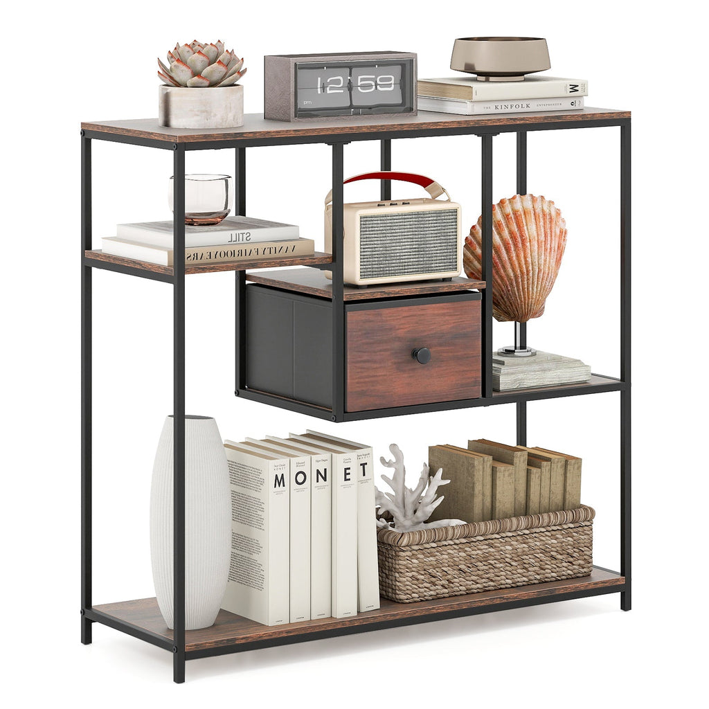 40 Inch Console Table Behind Sofa Couch with Storage