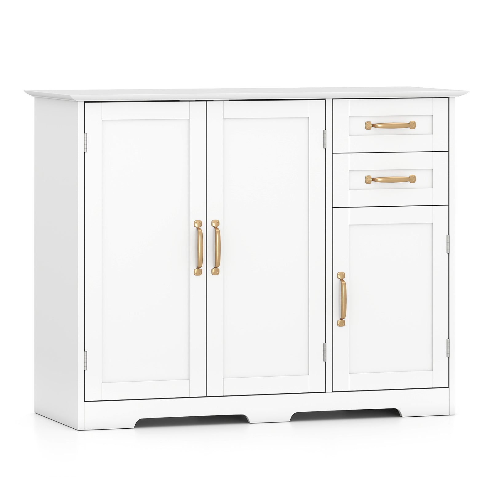 40 Inch Modern Kitchen Sideboard Buffet Cabinet with 2 Drawers and Adjustable Shelf
