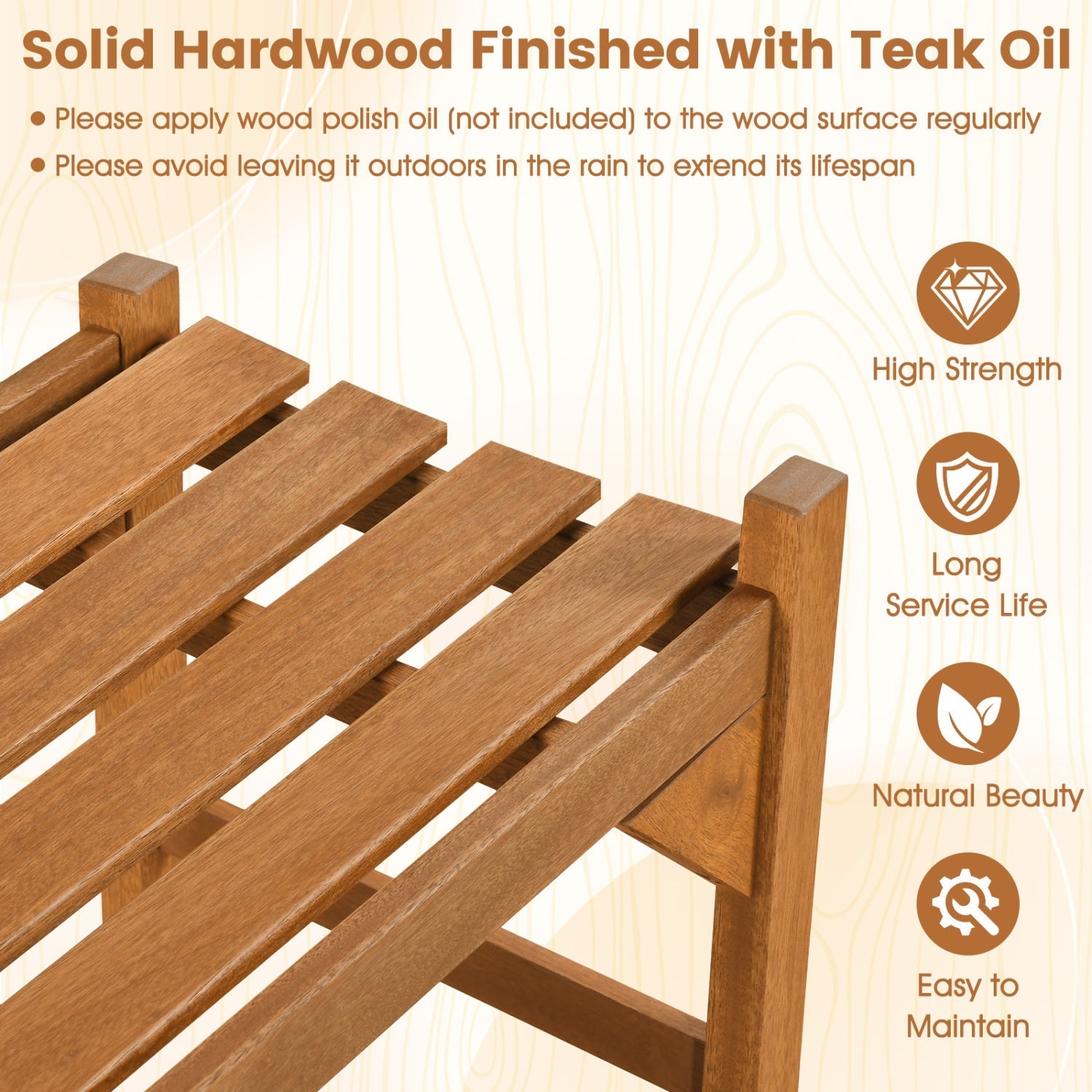 40-Inch Outdoor Bench with Contoured Seat - Set of 2