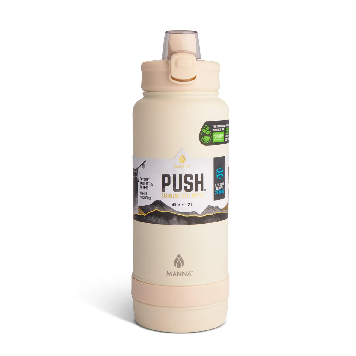 40 oz. push Stainless Steel Bottle