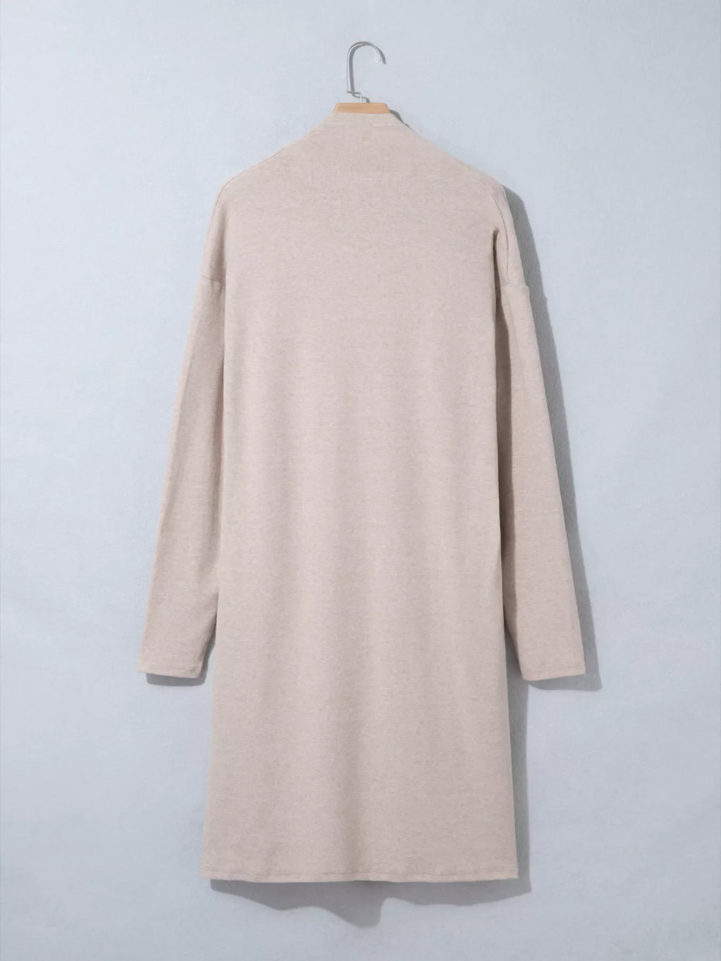 Solid Color Long Sleeve Casual Tunic Shift Cardigan