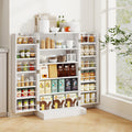 41 Inch Tall Pantry Cabinet Kitchen Storage Cabinet with Doors and Shelves-White