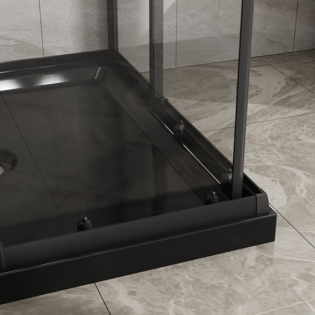 36" x 36" x 72" Corner Sliding Shower Door with Tempered Glass