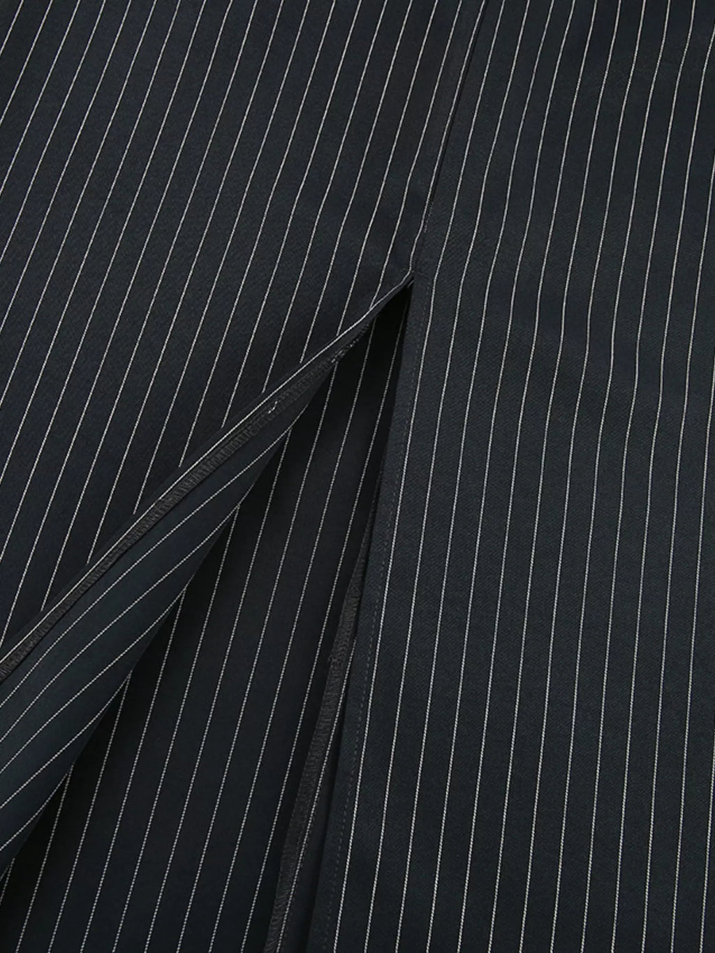 Slit Striped Maxi Skirt