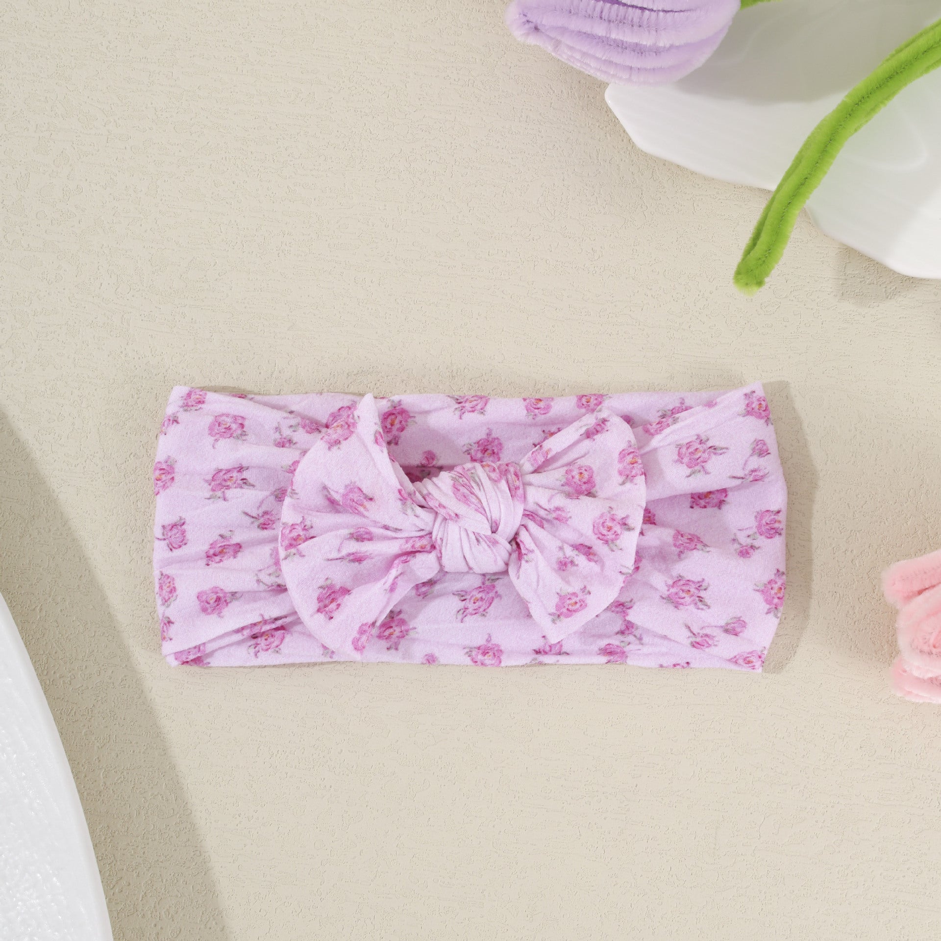 Childrens Cute Bow-Knot Elastic Soft Wide Headband