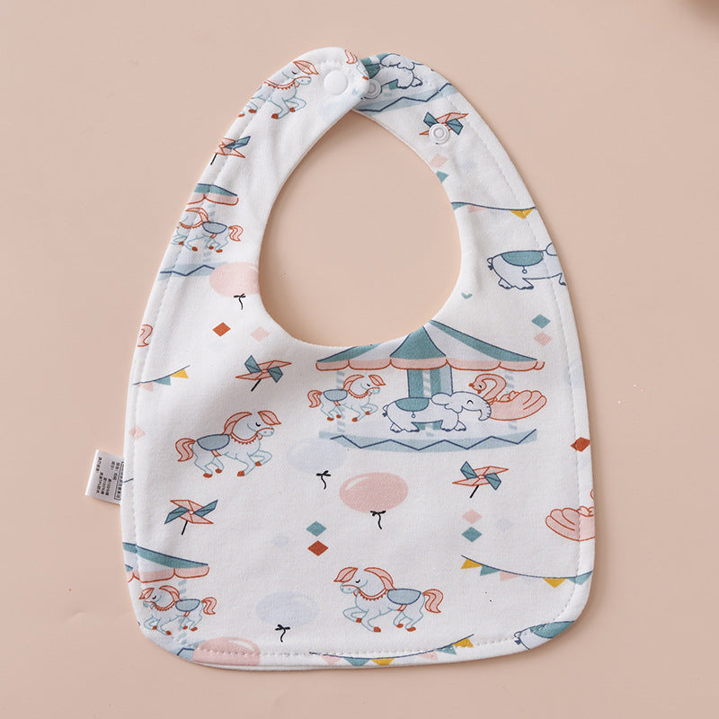 Babys Pure Cotton U-shaped Bib Waterproof Baby Bib
