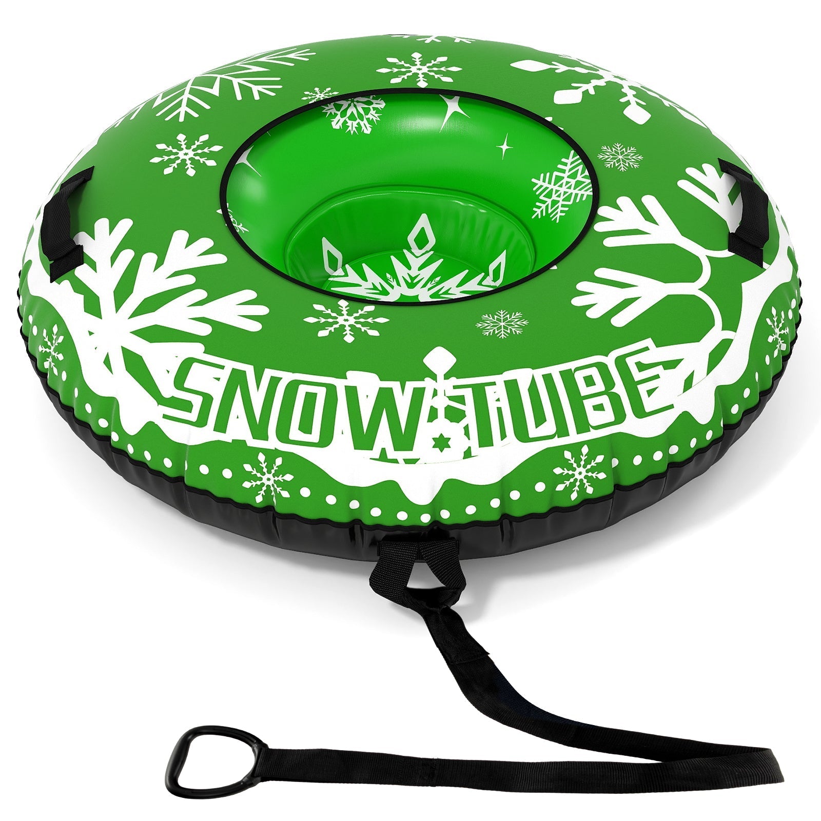 42" Heavy-duty Inflatable Snow Tube with Detachable Tow Strap