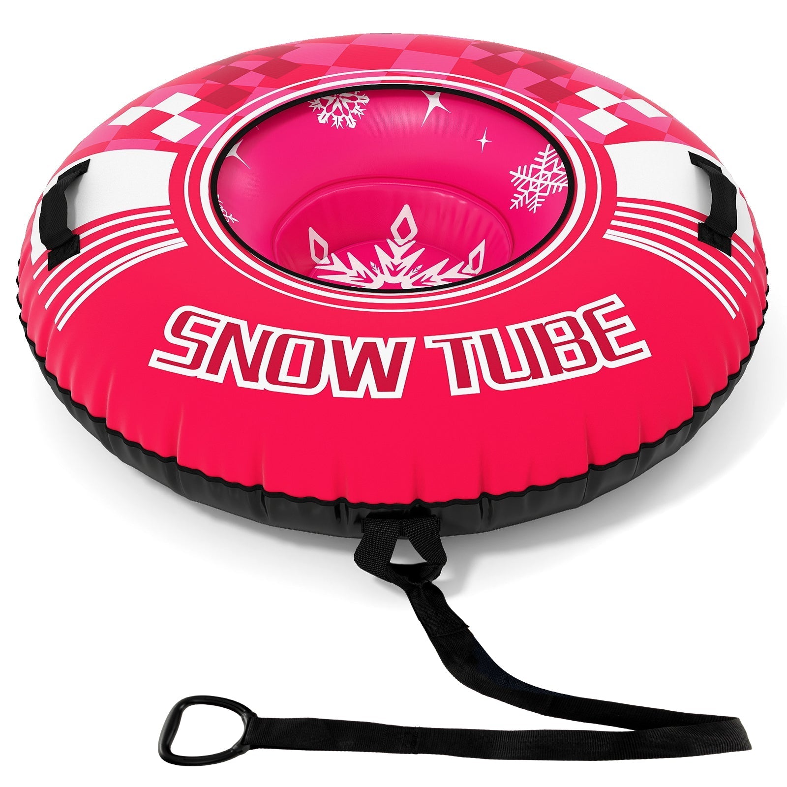 42" Heavy-duty Inflatable Snow Tube with Detachable Tow Strap