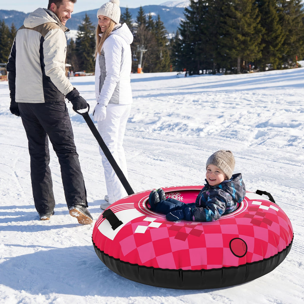 42" Heavy-duty Inflatable Snow Tube with Detachable Tow Strap