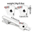 Poker Cufflinks Business Shirt Cufflinks Tie Clip