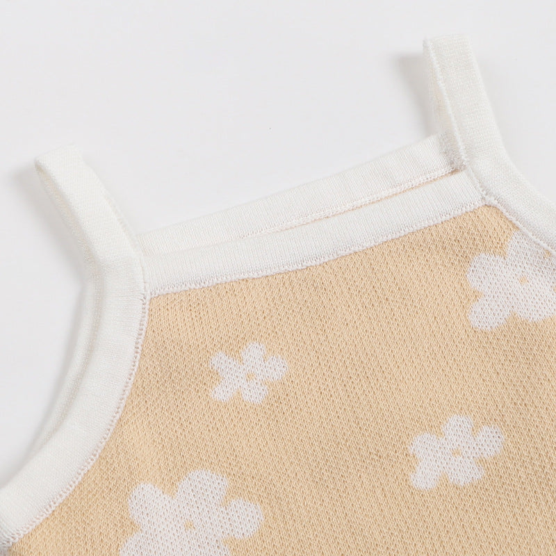 Strap-style Knitted Wool Baby Romper