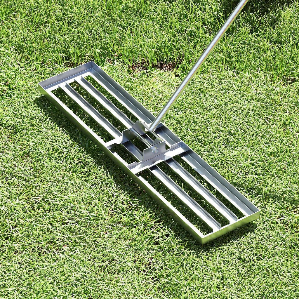 42 x 10 Inch Lawn Leveling Rake with Ergonomic Handle