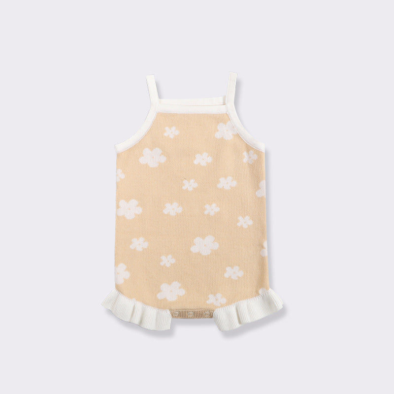Strap-style Knitted Wool Baby Romper