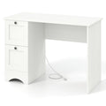 Wooden Computer Desk Workstation with 3 Drawers for Home and Office