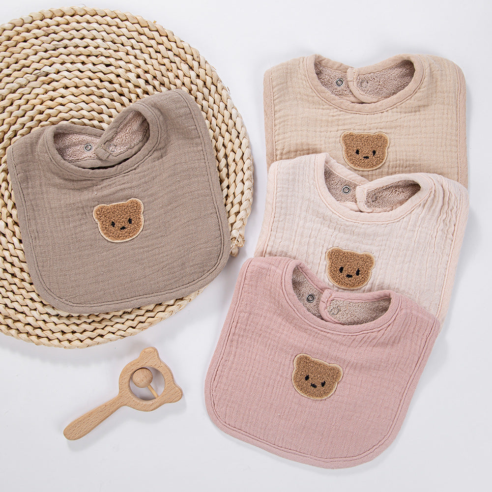 Creative Cartoon Animal Print Baby Cotton Bib