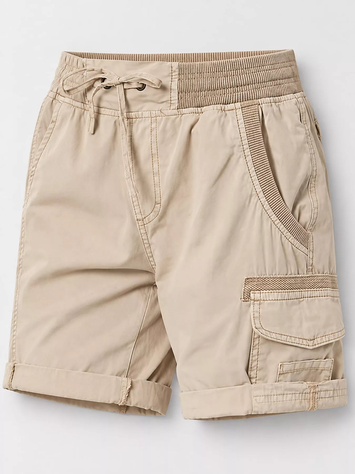 Full Size Drawstring Cargo Shorts Plus Size