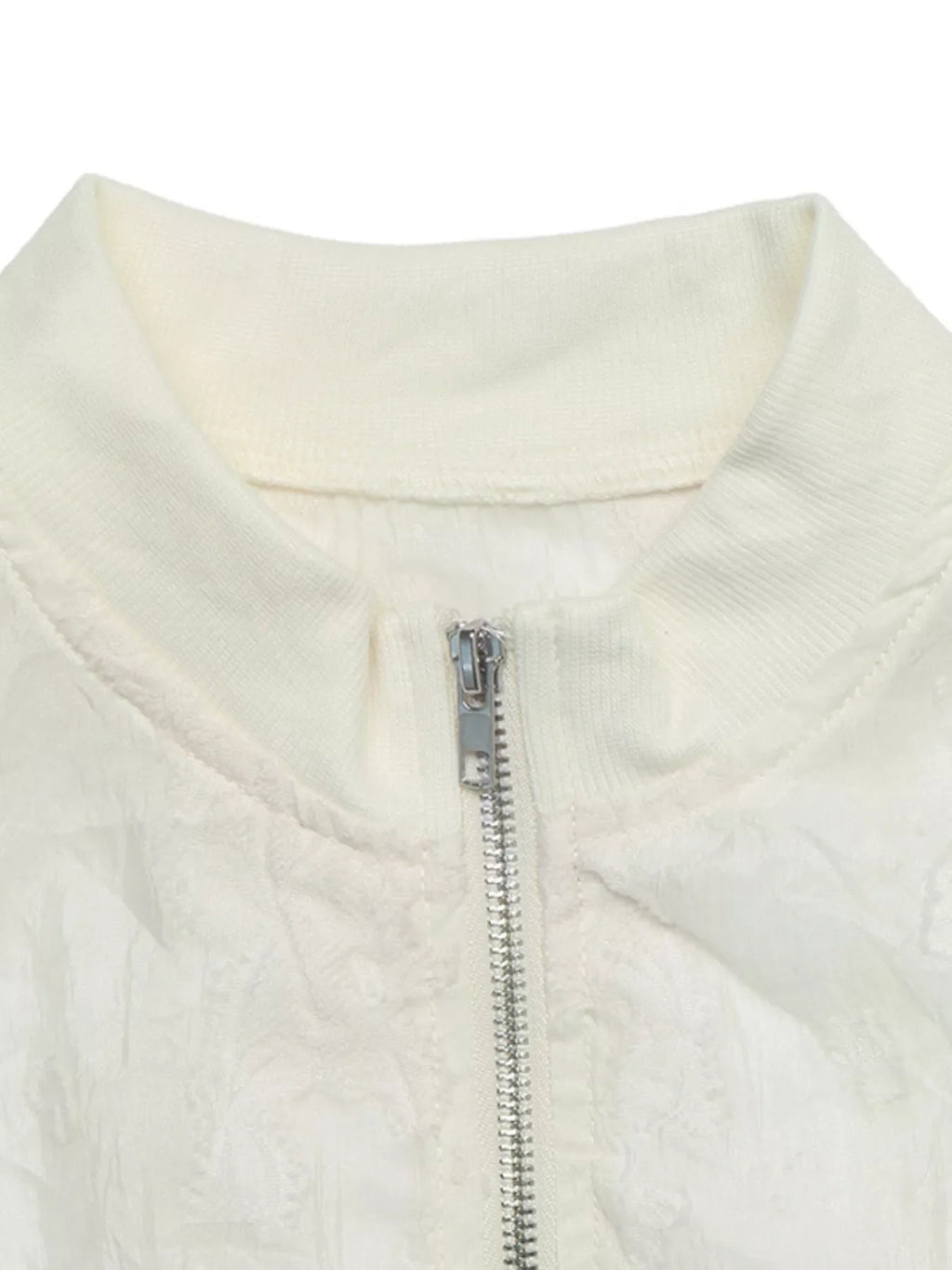 Jacquard Zip Up Long Sleeve Jacket