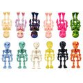 30PCS 3D Printed Mini Skeleton Decorations Articulated Halloween Party Desk Decor