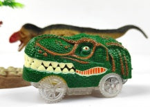 Children's Electric Assembled Track Racing Simulation Animal Tyrannosaurus Dinosaur Toy Puzzle Boy Gift