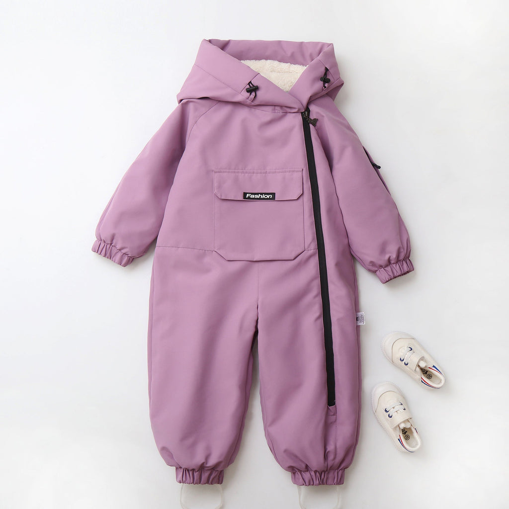 Long Crawling Suit One-piece Hooded Jumpsuit