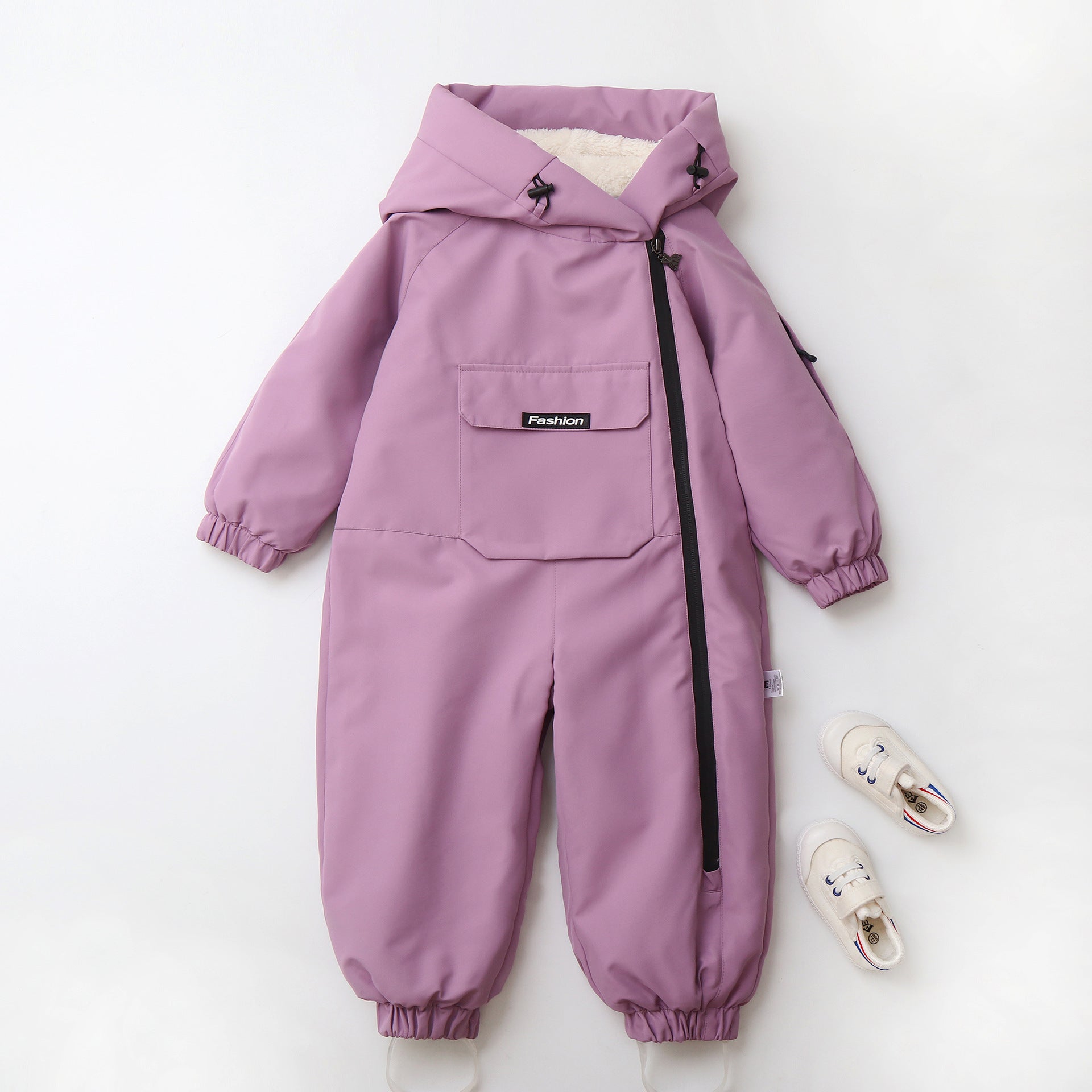 Long Crawling Suit One-piece Hooded Jumpsuit