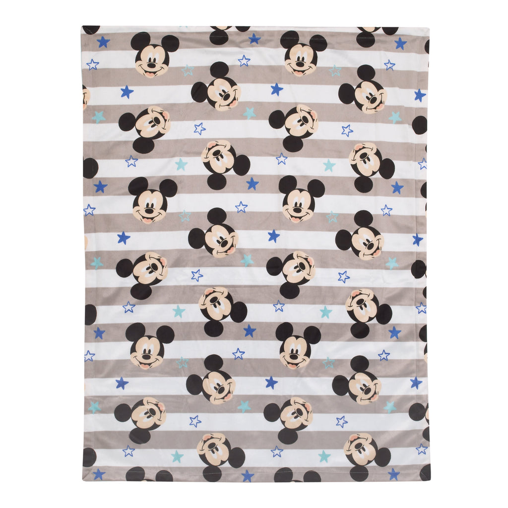 NoJo Disney Mickey Mouse Deluxe Reversible Baby Blanket