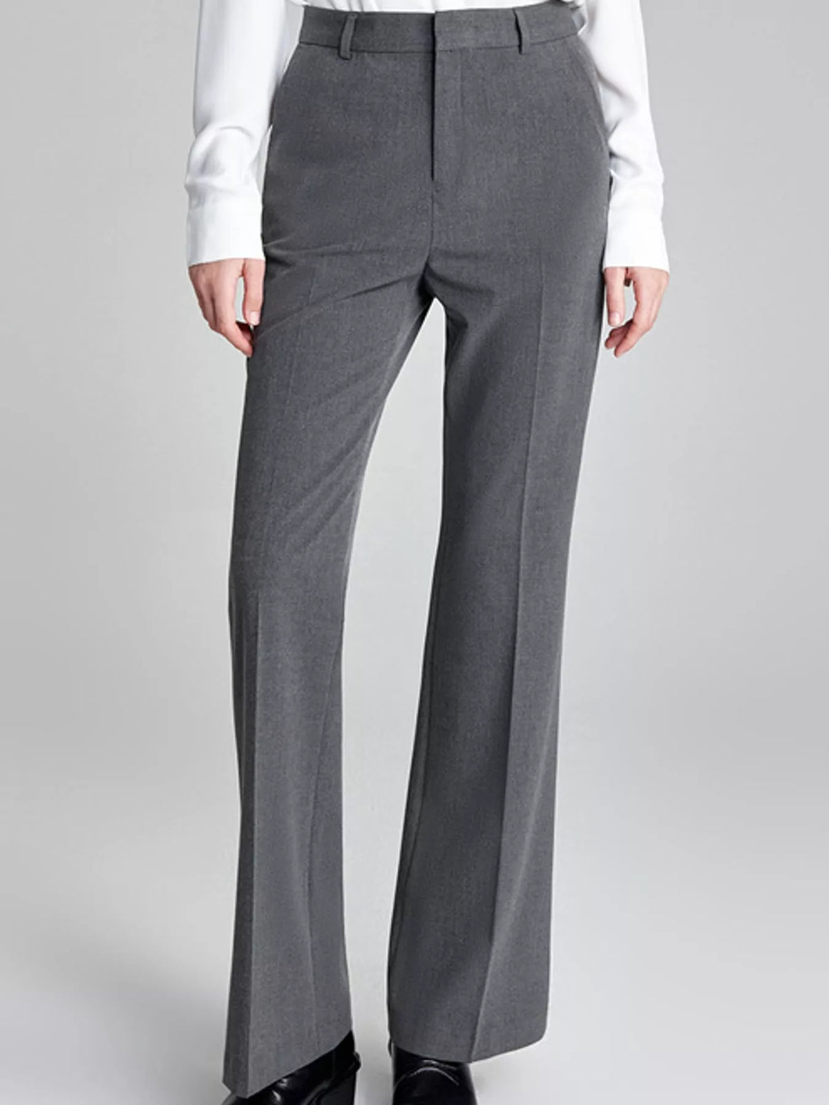 High-Waisted Straight-Leg Pants