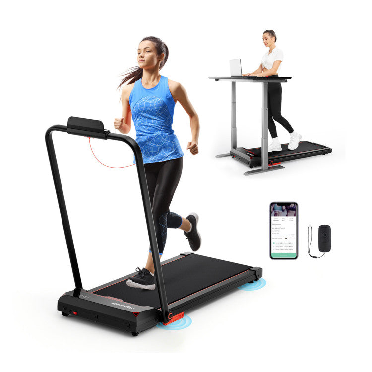 Home Fitness & Relaxation Set - 3 in 1 Folding Treadmill and Modern Accent Chair