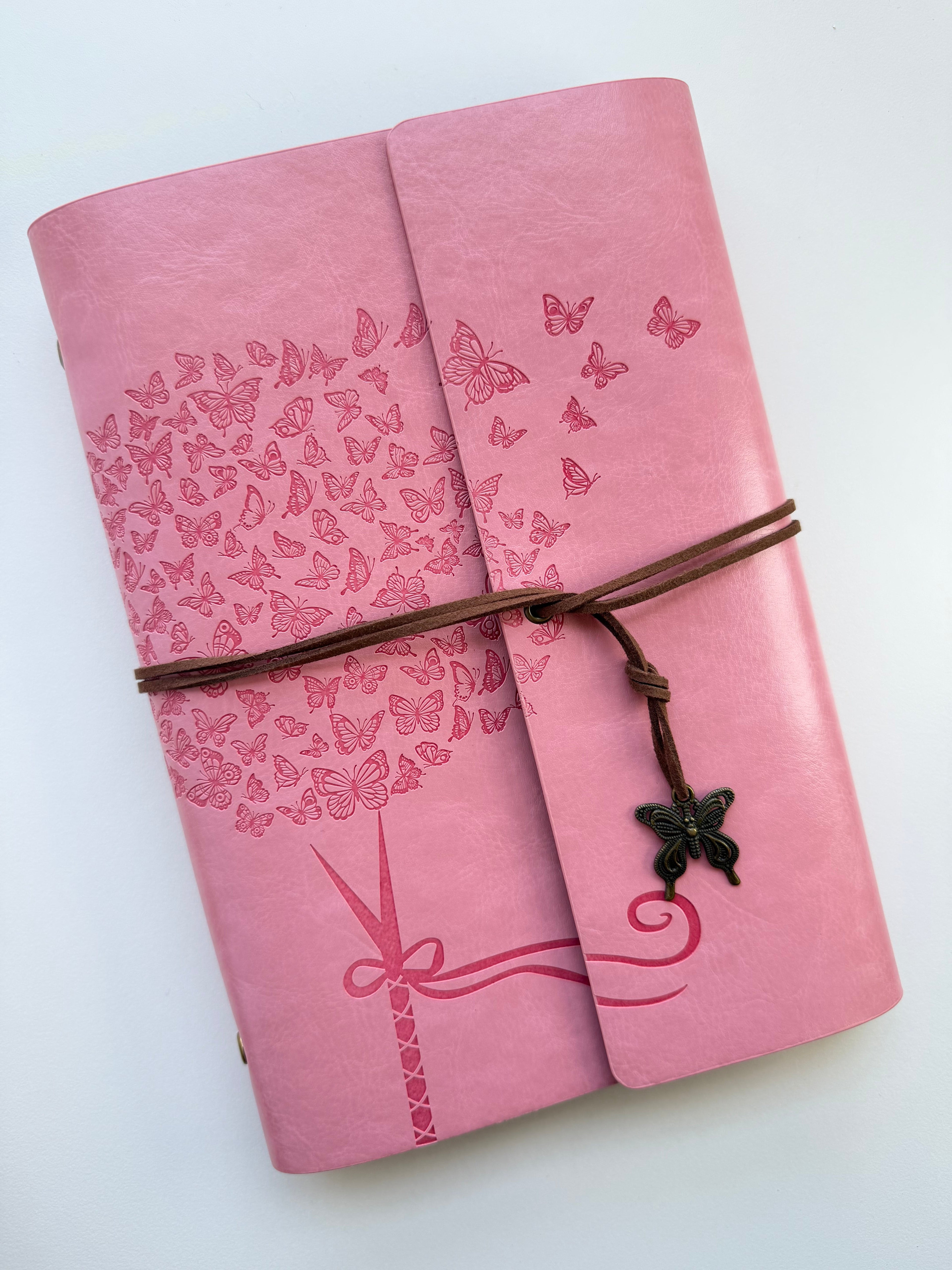 Brown A5 Vintage Faux Leather Binder Notebook