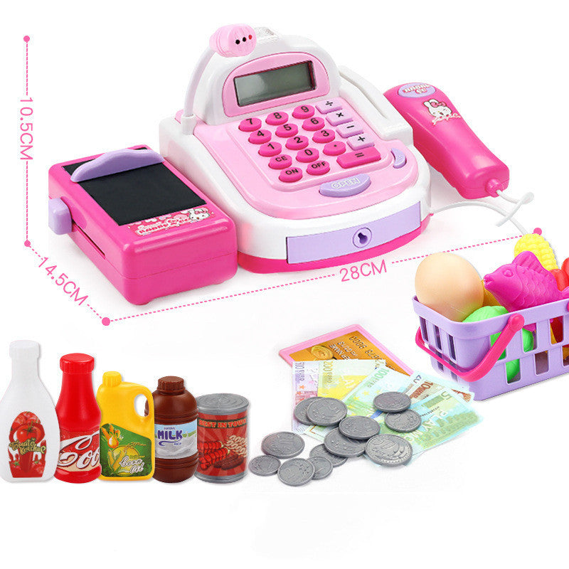 Simulation supermarket cash register set