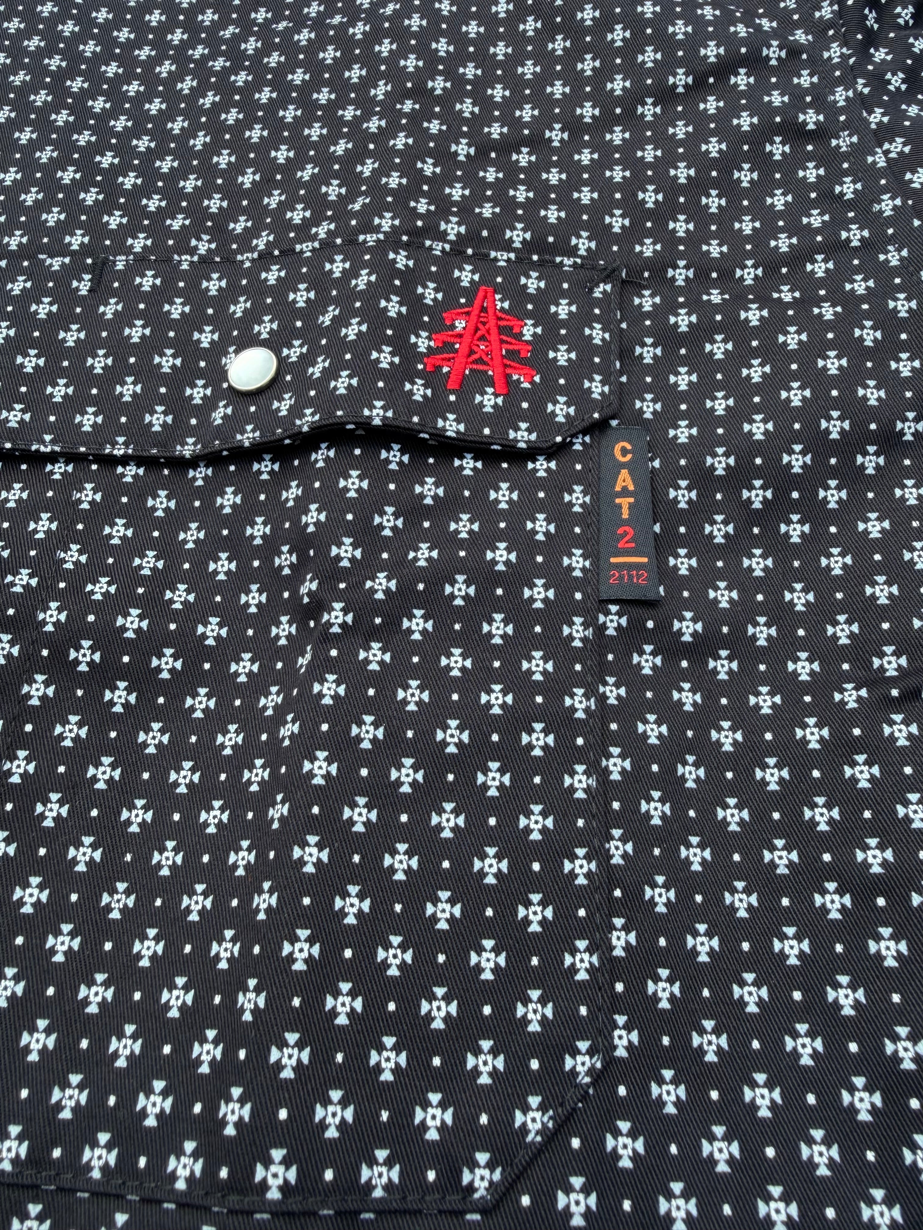 FR Pearl Snap Work Shirt - Reaper Black