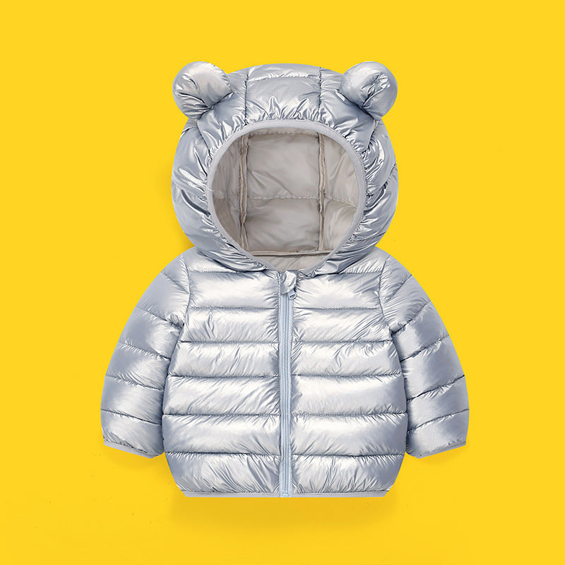 New Spring Autumn And Winter Solid-color Versatile Cotton Coat For Children